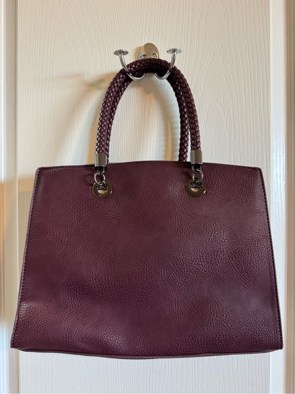 Charming Charlie Structured Satchel in Plum